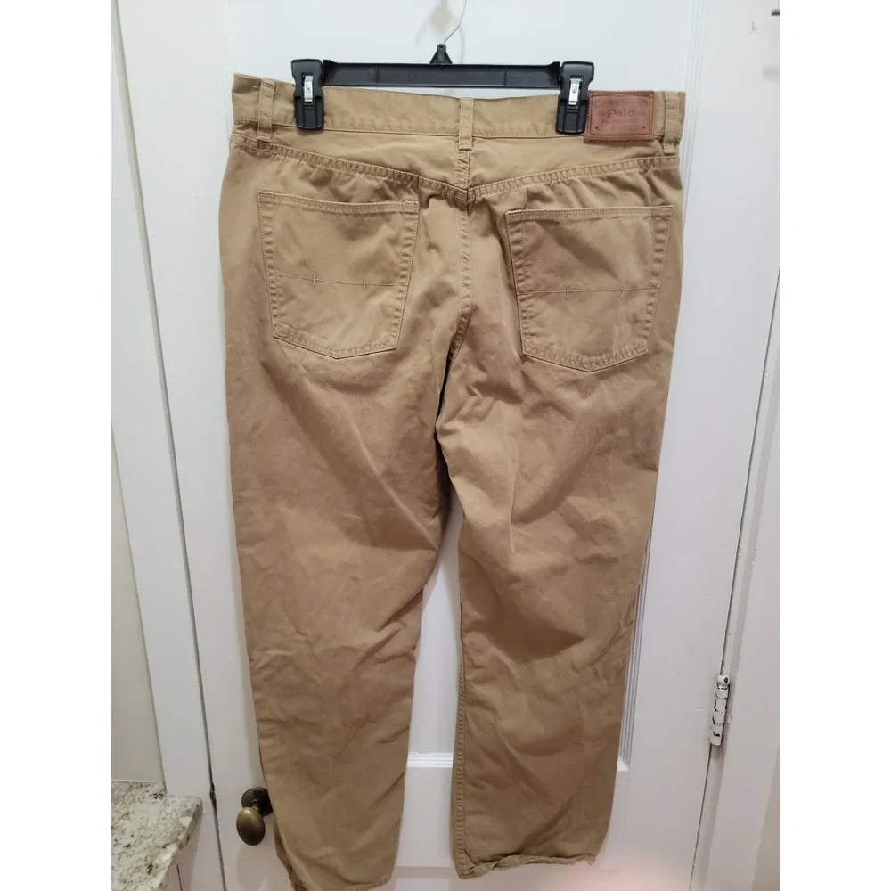 Ralph Lauren Polo 36x30 Regular/Relaxed Fit Brown 100% Cotton Chino Pant.  EUC